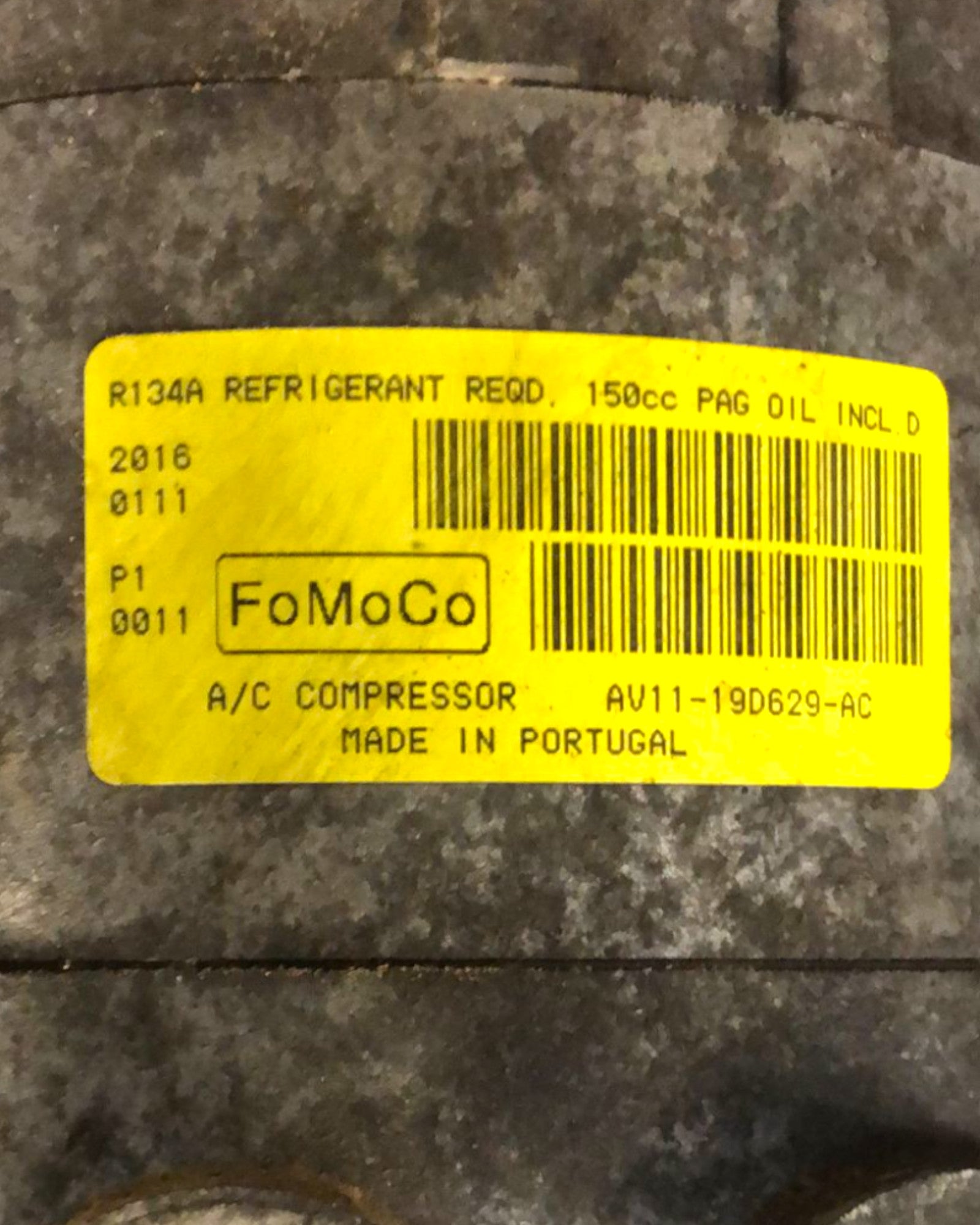 Ford Fiesta 1.4 Benzinklimaanlagen-Kompressor (2008> 2017) COD: AV11-19D629-AC