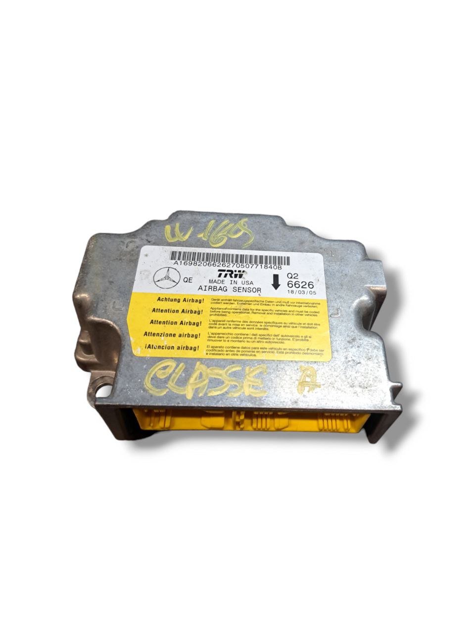 Centralina Airbag Mercedes - Benz Classe A w169 ( 2004 - 2012 ) COD:A1698206626 - F&P CRASH SRLS - Ricambi Usati