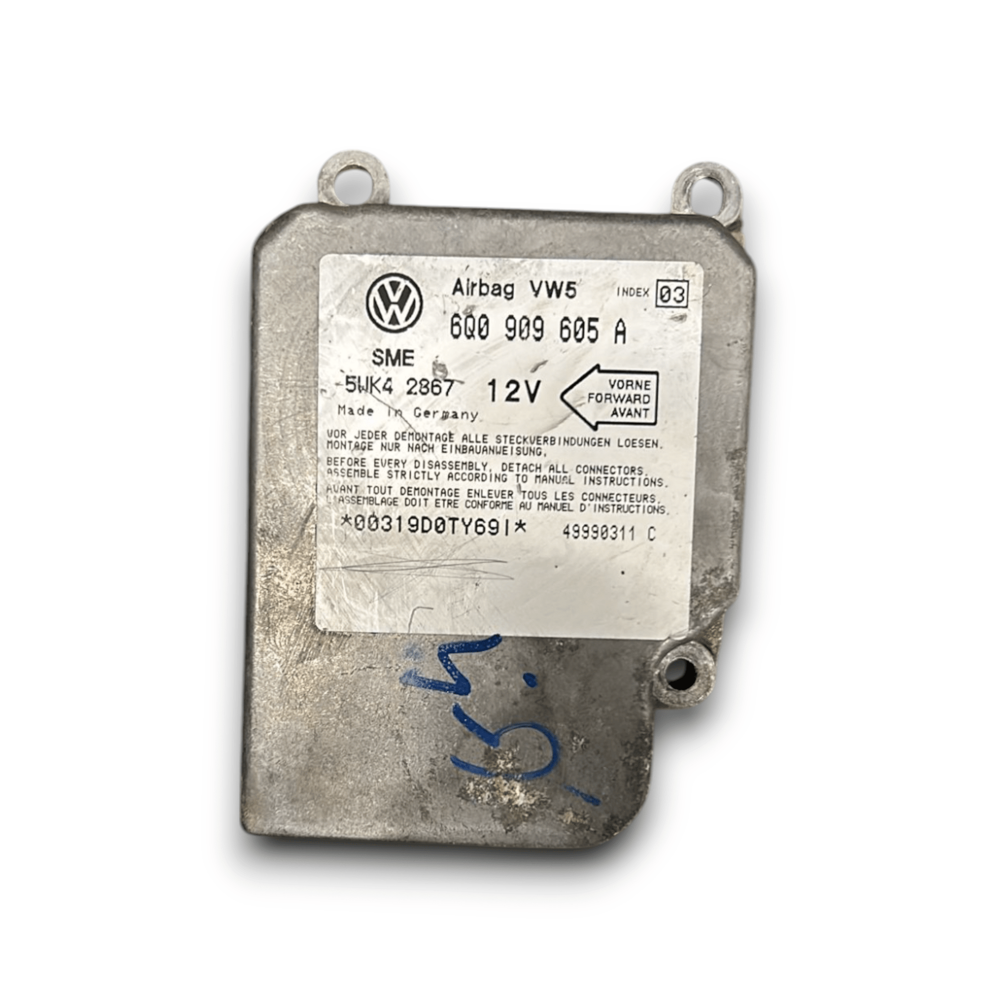 Centralina Airbag Volkswagen Golf IV cod:6Q0909605A (1997 > 2004) - F&P CRASH SRLS - Ricambi Usati