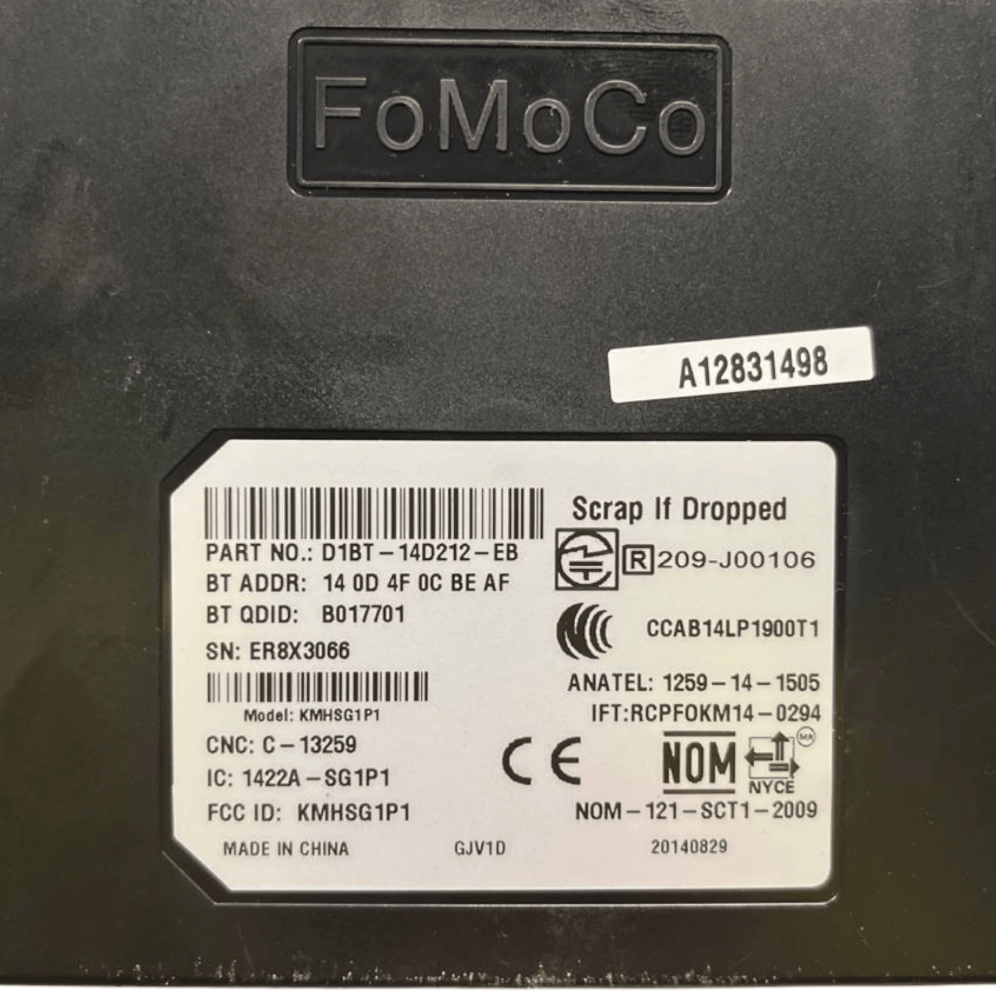 Centralina Bluetooth Ford S - Max / B - max / C - max / Fiesta VI cod.D1BT - 14D212 - EB (2015 - 2023) - F&P CRASH SRLS - Ricambi Usati