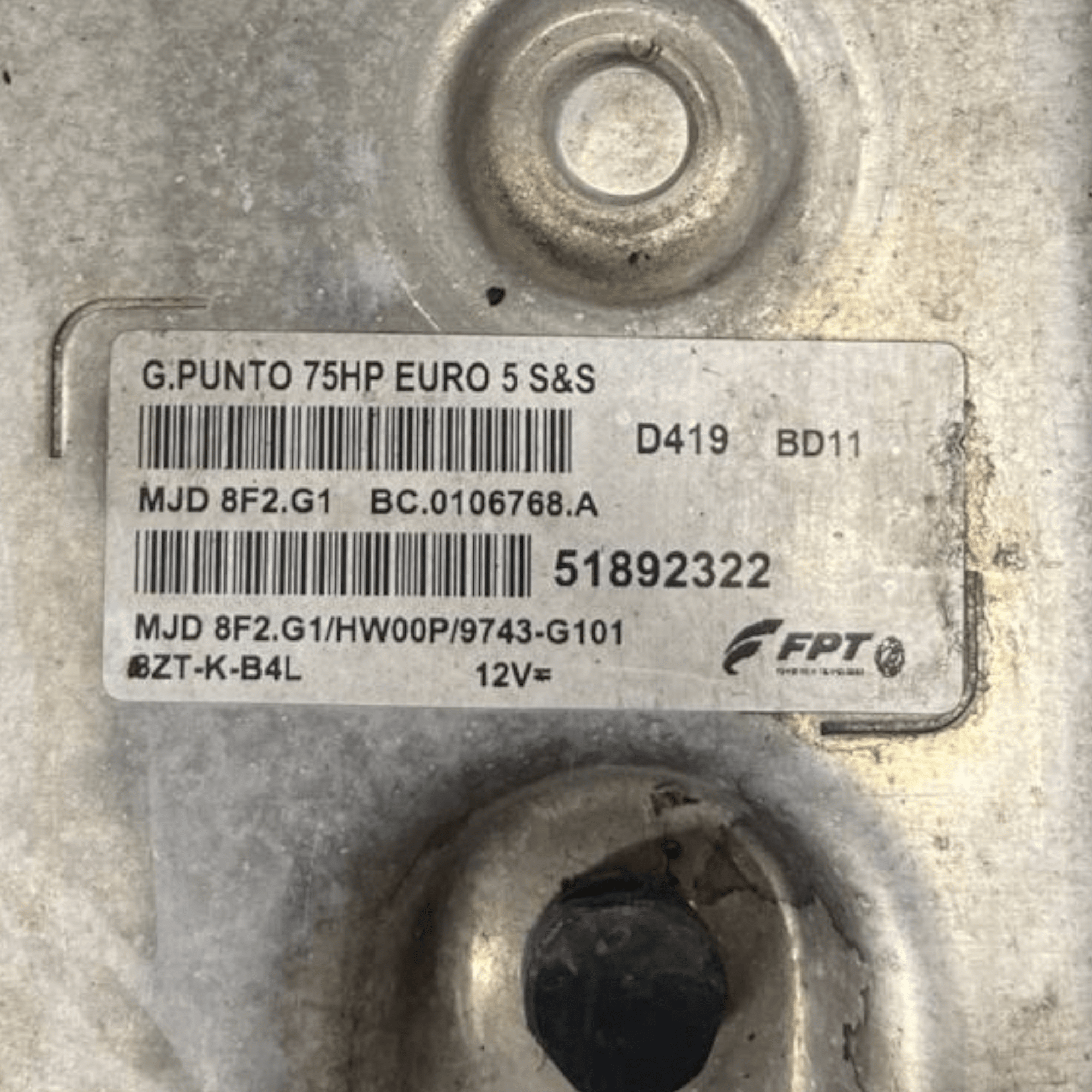 Centralina Ecu Motore Fiat Grande Punto 1.3 Diesel (2005 al 2012) cod: 51892322 - F&P CRASH SRLS - Ricambi Usati