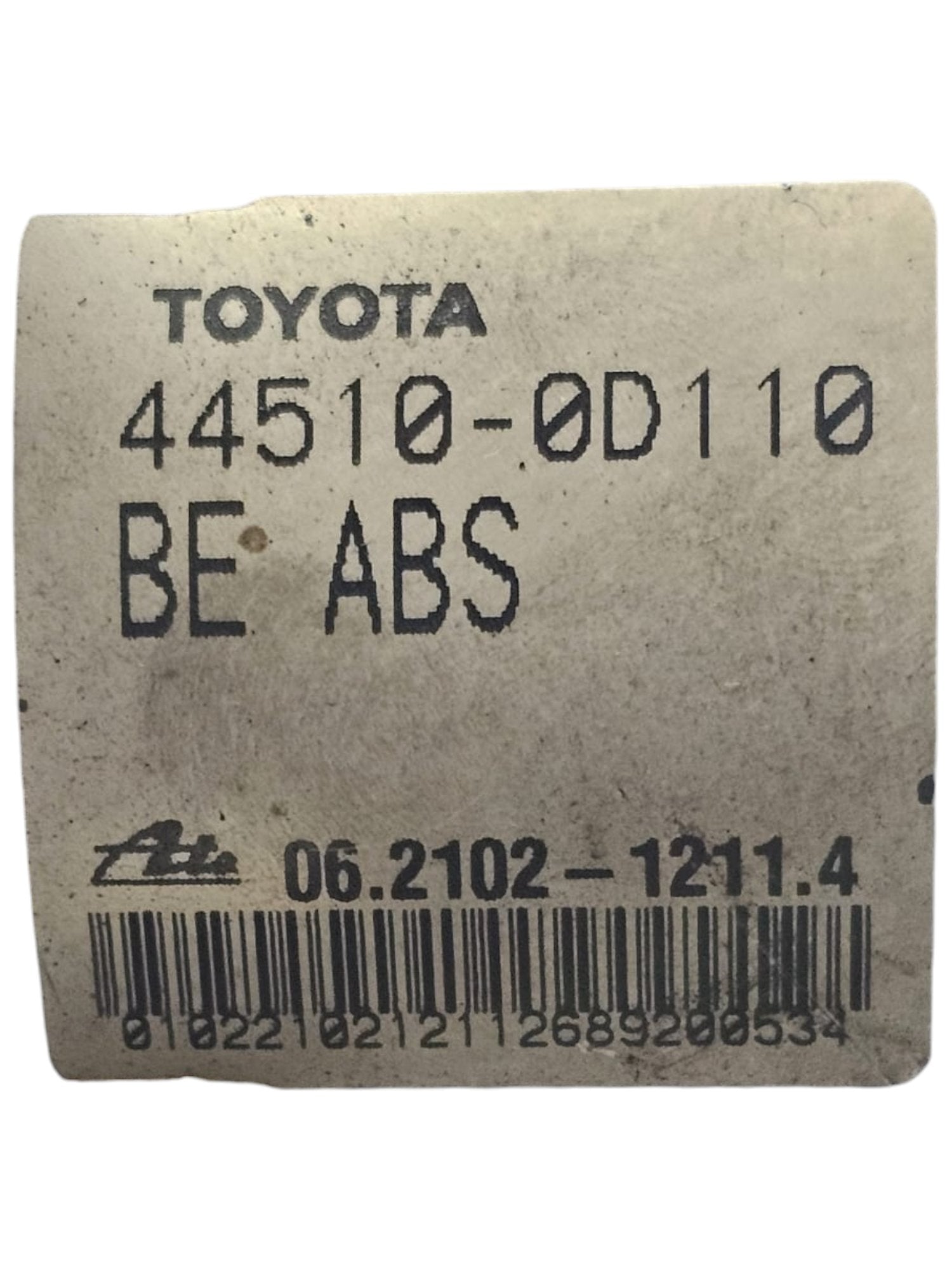 Centralina Pompa Abs Toyota Yaris 1.0 Benzina Cod:44510 - 0D110 (2005 - 2011) - F&P CRASH SRLS - Ricambi Usati