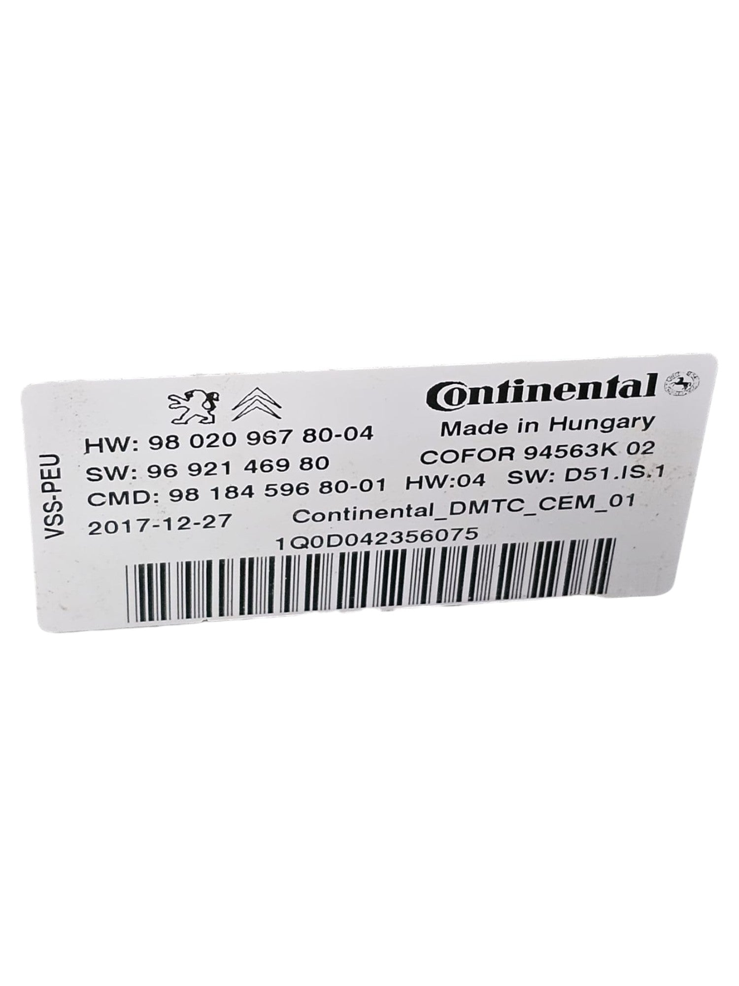 Centralina Start & Stop + Condensatore Peugeot 508 I Cod:980209678 / 9801739380 (2010 - 2018) - F&P CRASH SRLS - Ricambi Usati