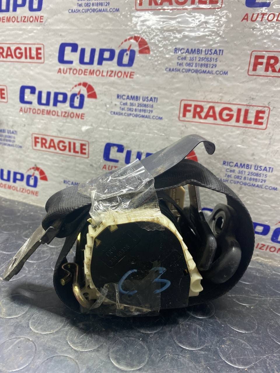 Cintura di sicurezza anteriore destra C3 Pluriel (2003) cod:33040326 - F&amp;P CRASH SRLS - Ricambi Usati