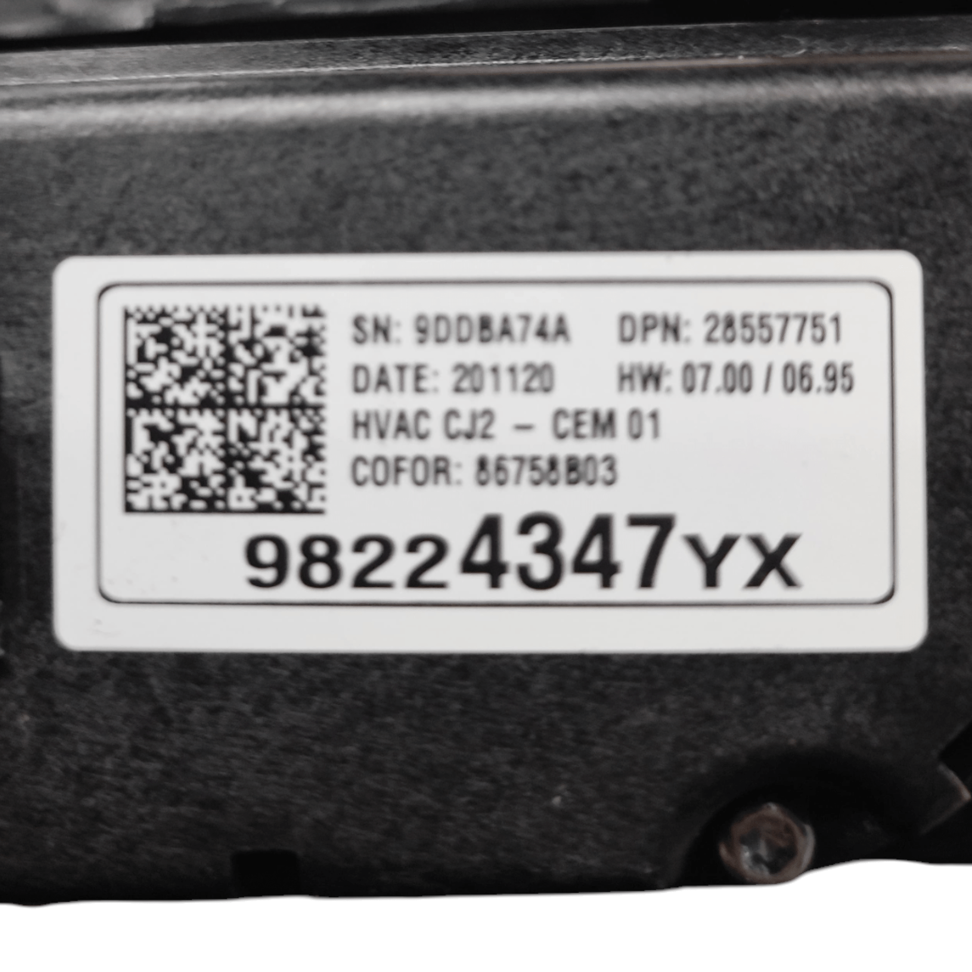 Comandi Clima Bizona Automatico Opel Grandland X COD: 98224347YX (2017>) - F&P CRASH SRLS - Ricambi Usati