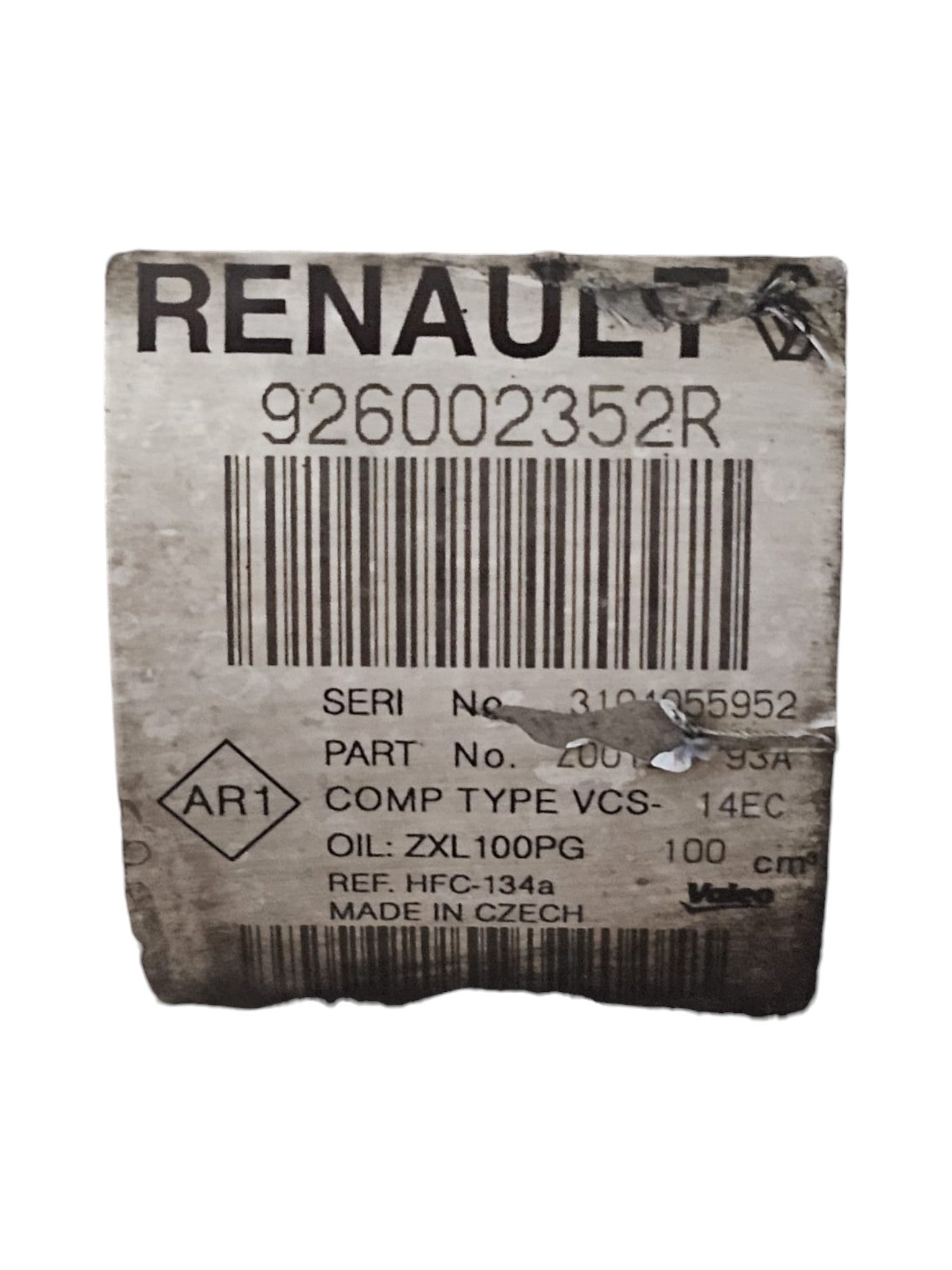 Compressore Aria Condizionata Renault Kangoo II 1.5 Diesel Cod:926002352R (2008 - 2021) - F&P CRASH SRLS - Ricambi Usati