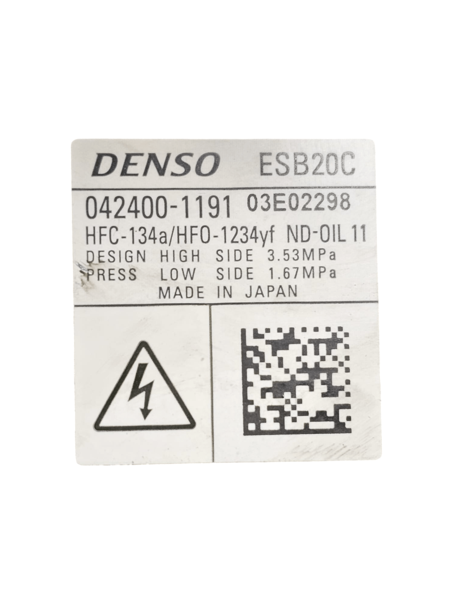 Compressore Aria Condizionata Toyota Corolla E210 2.0 Benzina Hybrid Cod:042400 - 1191 (2018 - >) - F&P CRASH SRLS - Ricambi Usati