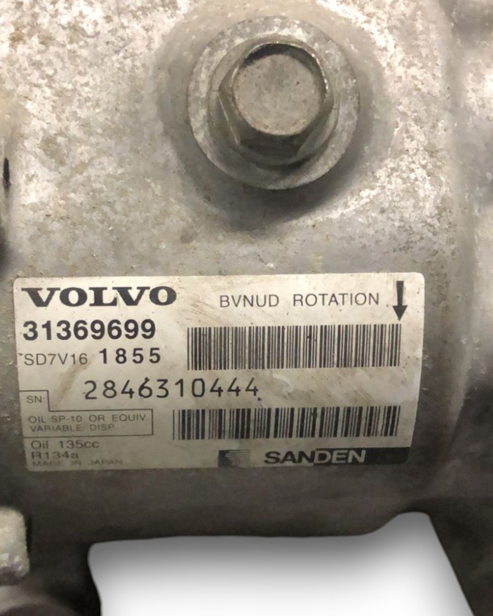 Compressore Aria Condizionata Volvo V60 1.6 Diesel (2010 > 2018) cod:31369699 - F&P CRASH SRLS - Ricambi Usati