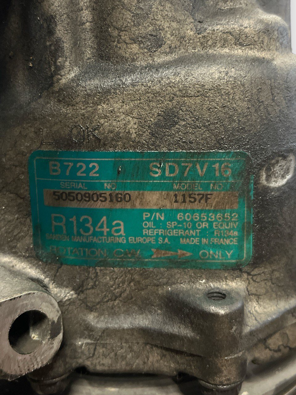 Compressore Clima Aria Condizionata Alfa Romeo 147 1.9 Diesel (2000 al 2010) cod: 60653652 - F&P CRASH SRLS - Ricambi Usati