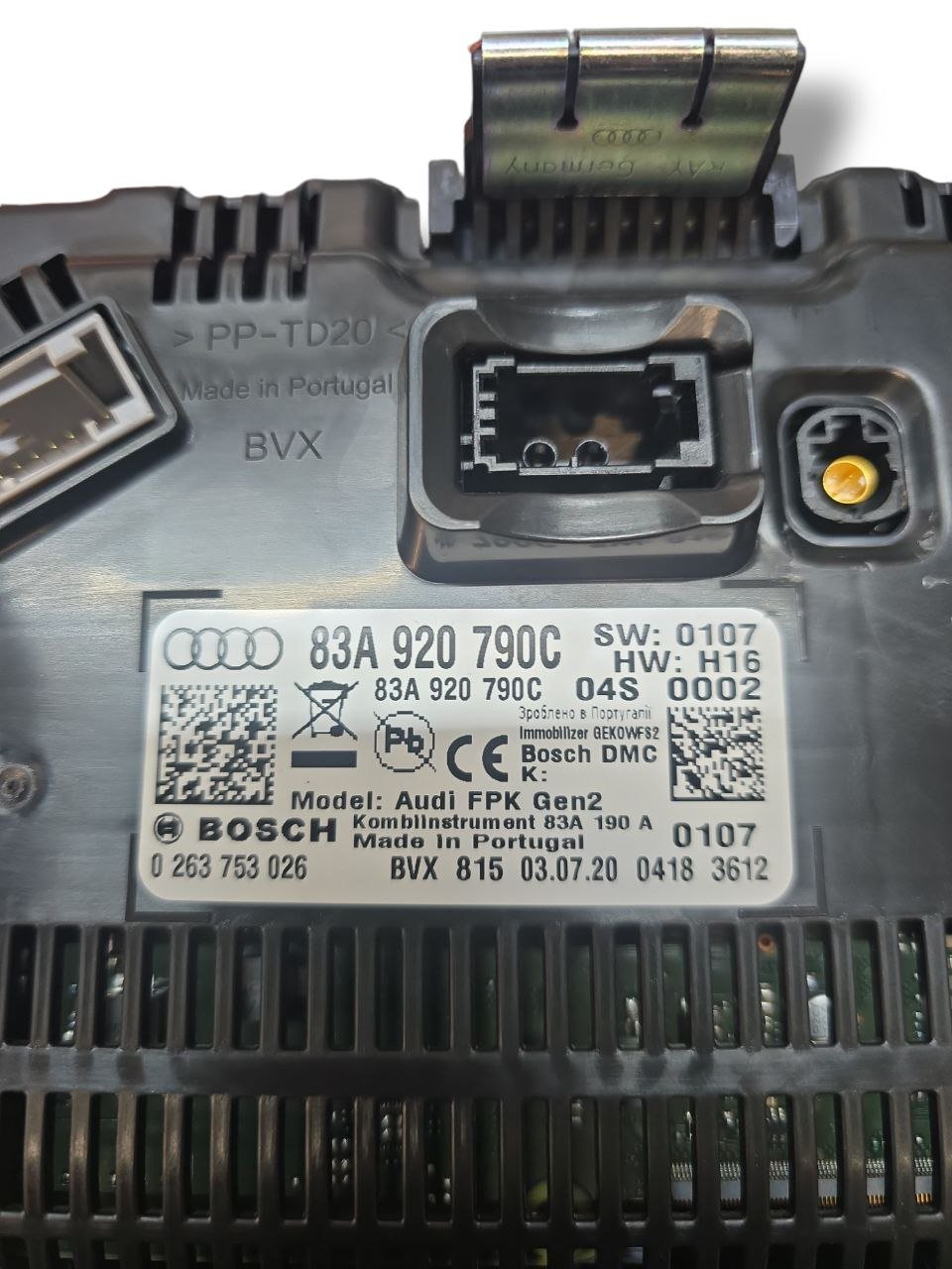 Contachilometri / Tachimetro / Quadro Strumenti Audi Q3 / RSQ3 2.5 Benzina ( 2018 > ) Cod : 83A920790C - F&P CRASH SRLS - Ricambi Usati