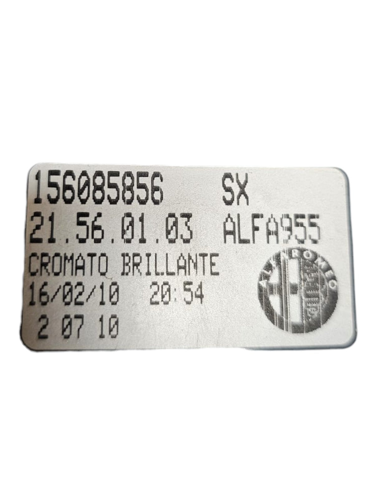 Fanale / Stop Alogeno Posteriore Sinistro Alfa Romeo Mito Cod:156085856(2008 > 2016) - F&P CRASH SRLS - Ricambi Usati