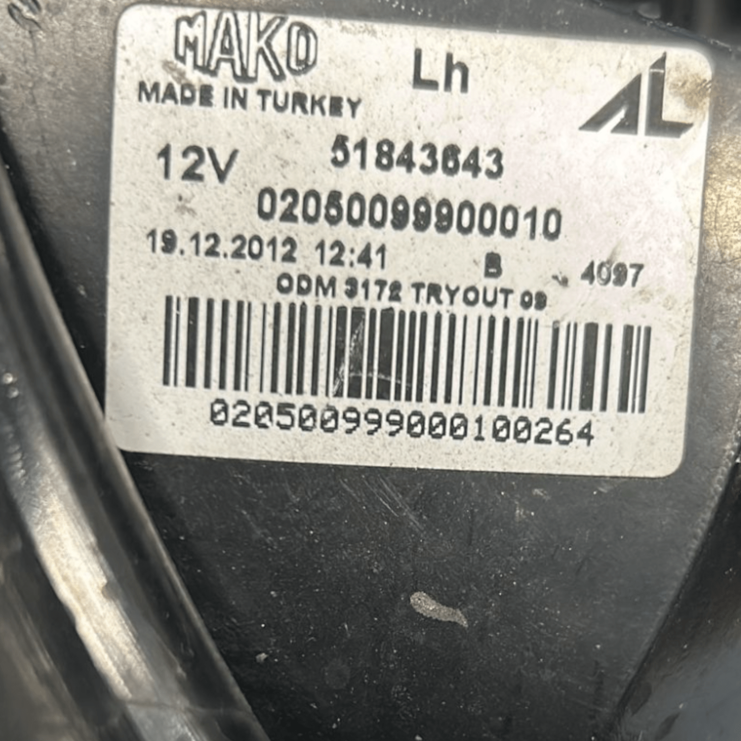 Fanale / Stop Alogeno Posteriore Sinistro Fiat Panda 312 cod:51843643 (2012 >) - F&P CRASH SRLS - Ricambi Usati