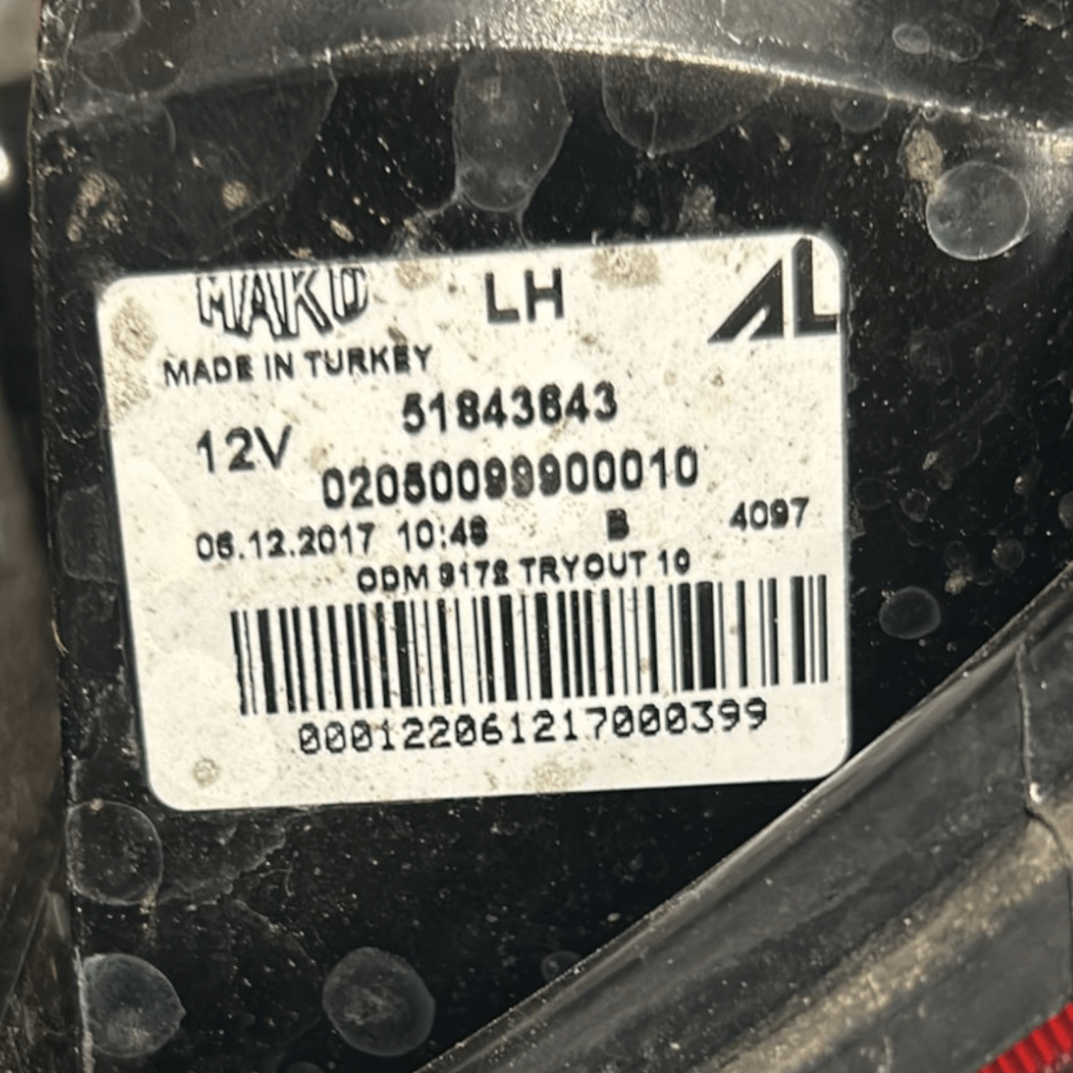 Fanale / Stop Alogeno Posteriore Sinistro Fiat Panda 312 cod:51843643 (2012 >) - F&P CRASH SRLS - Ricambi Usati