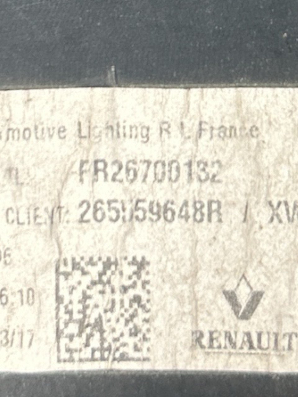 Fanale / Stop Interno Alogeno Posteriore Sinistro Renault Megane IV (2015 > ) cod.265559648R - F&P CRASH SRLS - Ricambi Usati