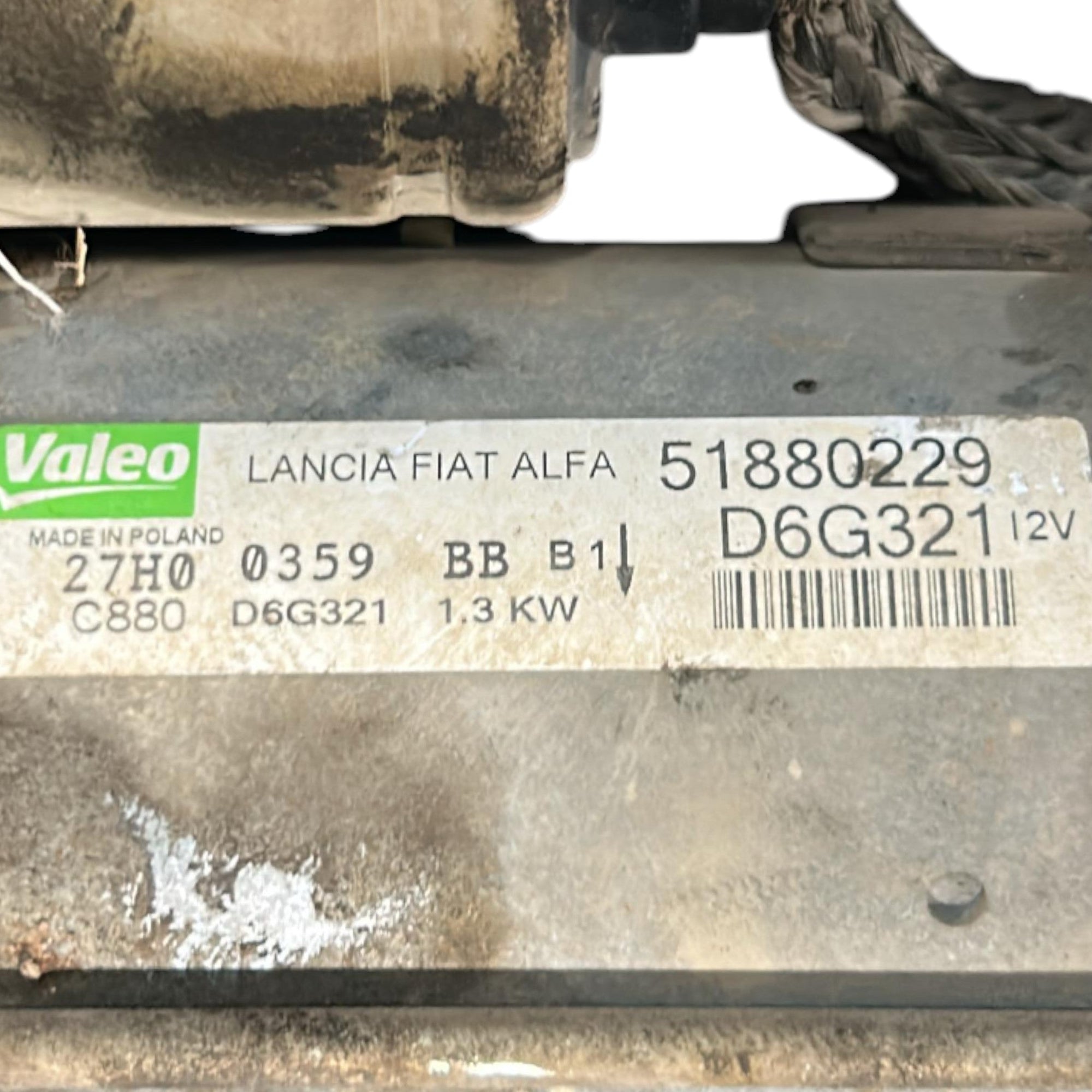 Motorino Avviamento Fiat Grande Punto cod.51880229 1.3 Diesel (2005 > 2012) - F&P CRASH SRLS - Ricambi Usati