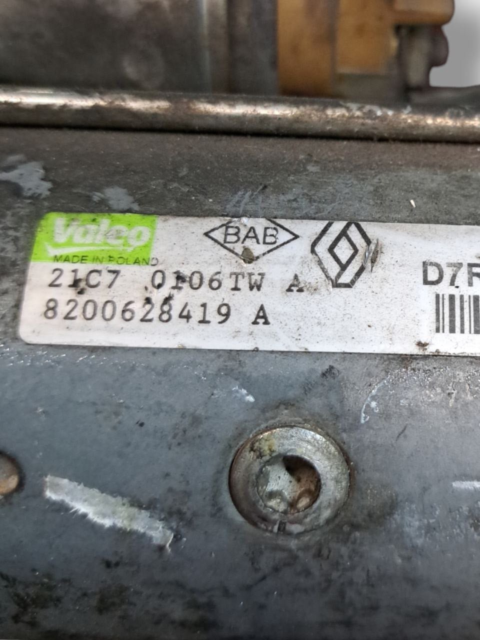 Motorino Avviamento Renault Scenic / Megane 1.9 diesel (2002-2006) COD:8200628419 - F&P CRASH SRLS - Ricambi Usati