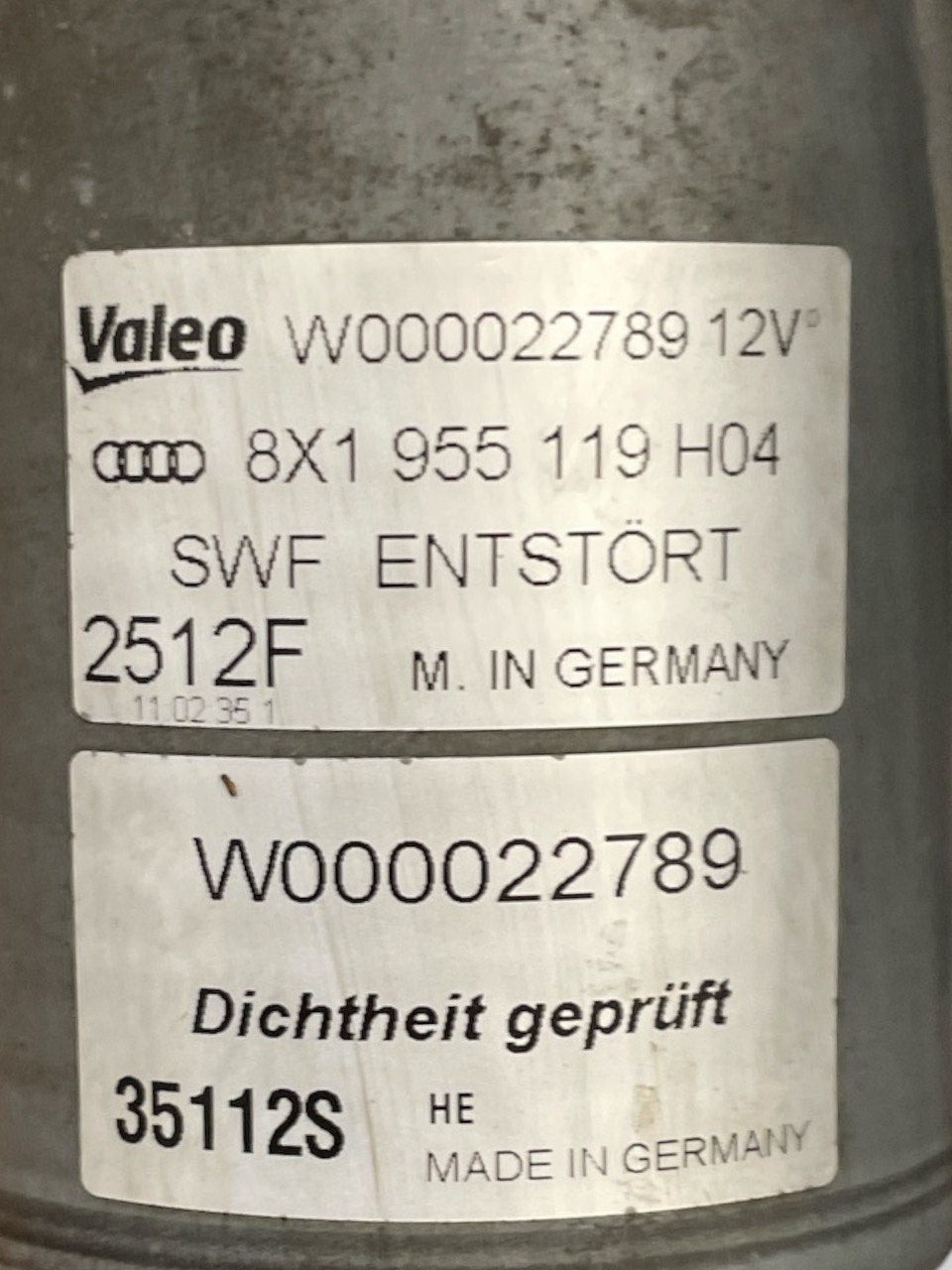 Motorino Tergicristallo Anteriore Audi A1 (2010 - 2018) cod:8x1955119h04 - F&P CRASH SRLS - Ricambi Usati