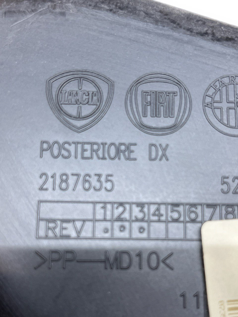 Pannello interno Portiera posteriore destra (dx) Nero Fiat Panda 312 (2012>) cod: 2187635 - F&P CRASH SRLS - Ricambi Usati