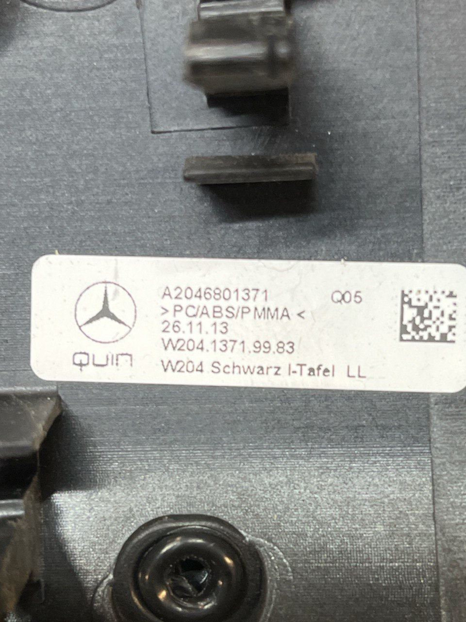 Rivestimento / Modanatura Cruscotto con Bocchette Mercedes Classe C W204 (2007 al 2014) cod: A2046801371 - F&P CRASH SRLS - Ricambi Usati
