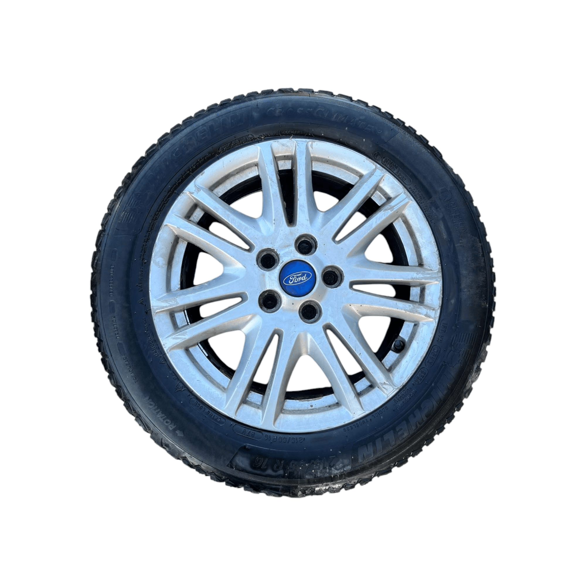 Set 4 cerchi in lega grigi raggio 16 Ford Focus III (2011 - 2018) cod.AM5J - 1007 - CC 215 / 55 / R16 - F&P CRASH SRLS - Ricambi Usati