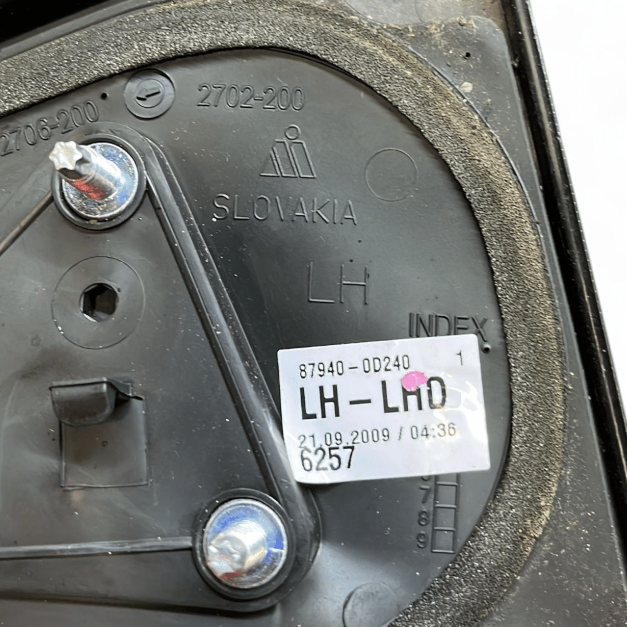 Specchio /specchietto retrovisore Sinistro manuale Toyota Yaris (2005 - 2011) cod.87940 - 0D240 - F&P CRASH SRLS - Ricambi Usati