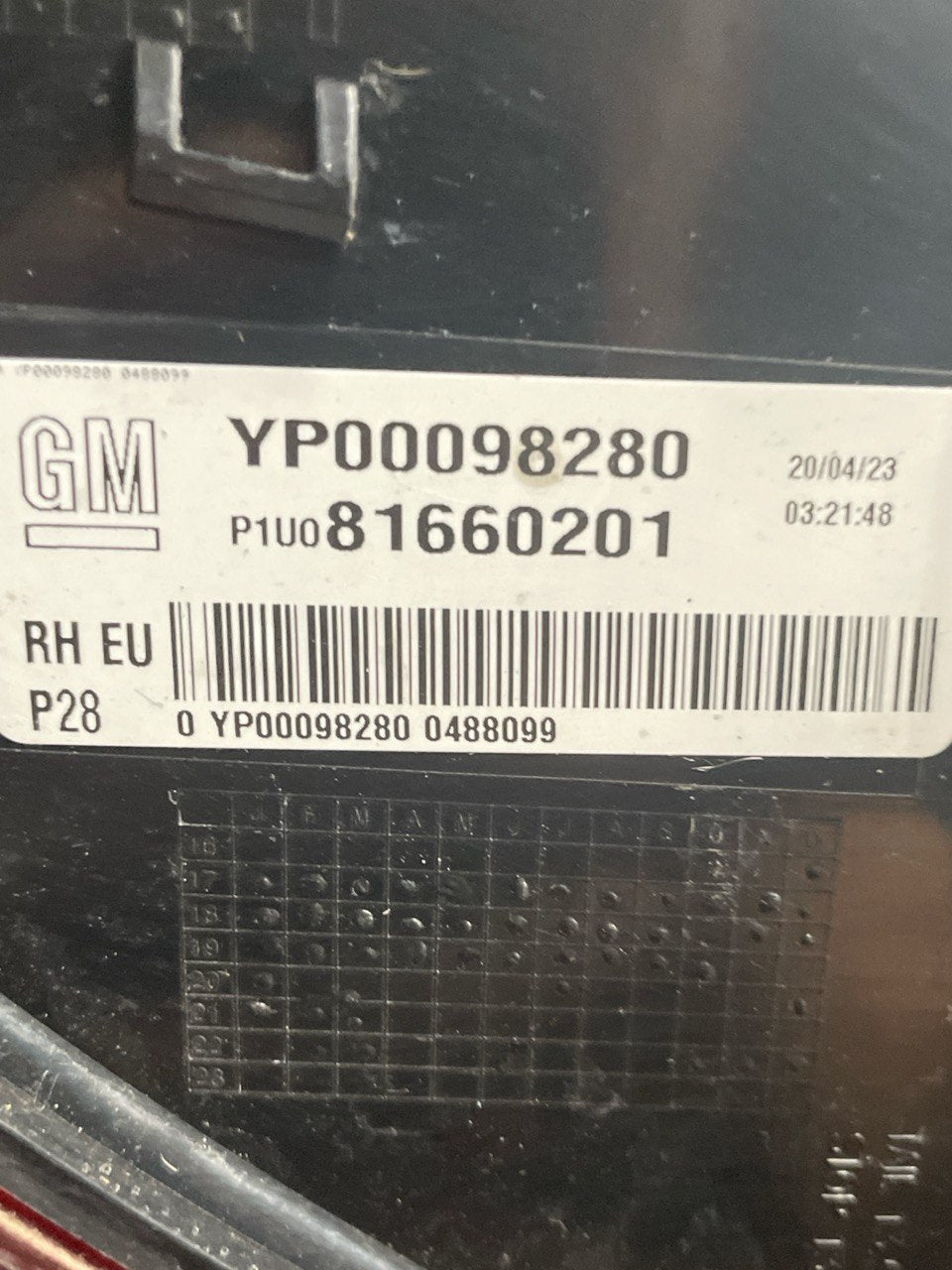 Stop/Fanale esterno Posteriore Destro Led Opel Grandland X cod:81660201 (2017>) - F&P CRASH SRLS - Ricambi Usati