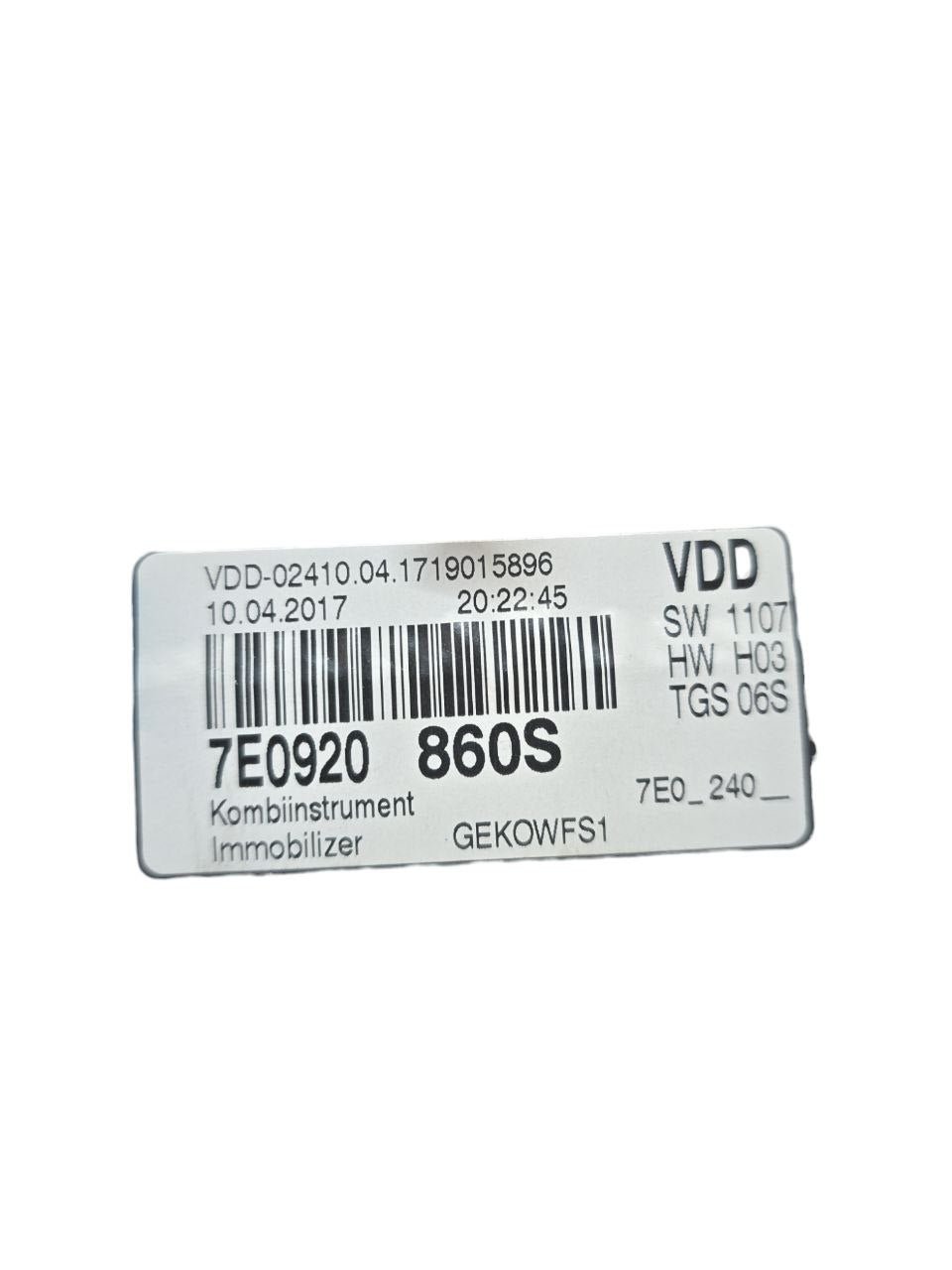 Tachimetro / Contachilometri / Quadro Strumenti Volkswagen Transporter ( 2015 > ) Cod : 7E0920860S - F&P CRASH SRLS - Ricambi Usati