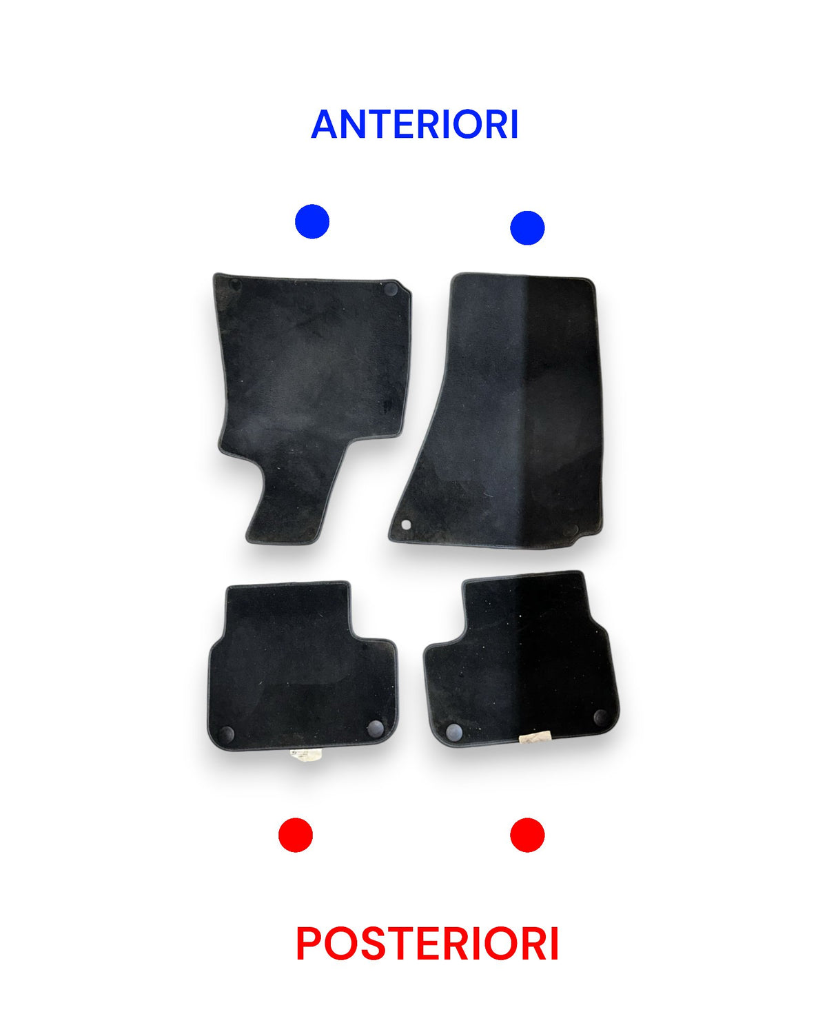 Tappeti / Tappetini Interni Maserati Ghibli cod.673004328 cod.6700239060 (2013 &gt; ) - F&amp;P CRASH SRLS - Ricambi Usati