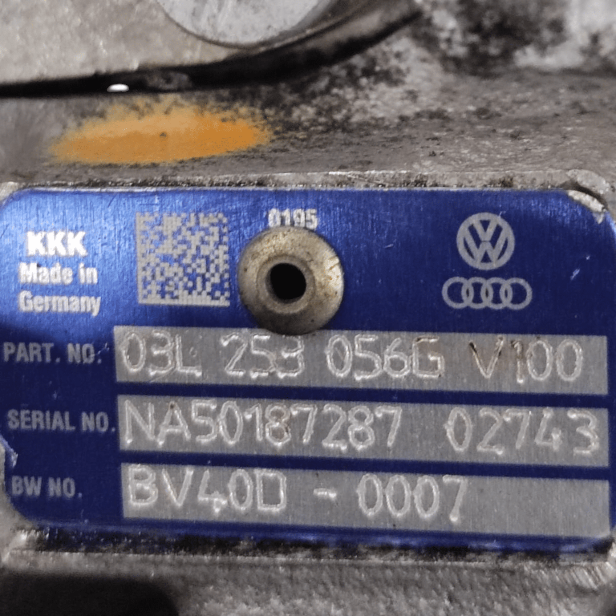 Turbina Volkswagen Golf VI 2.0 Diesel 105 Cv COD: 03L253056G (2008 - 2012) - F&P CRASH SRLS - Ricambi Usati